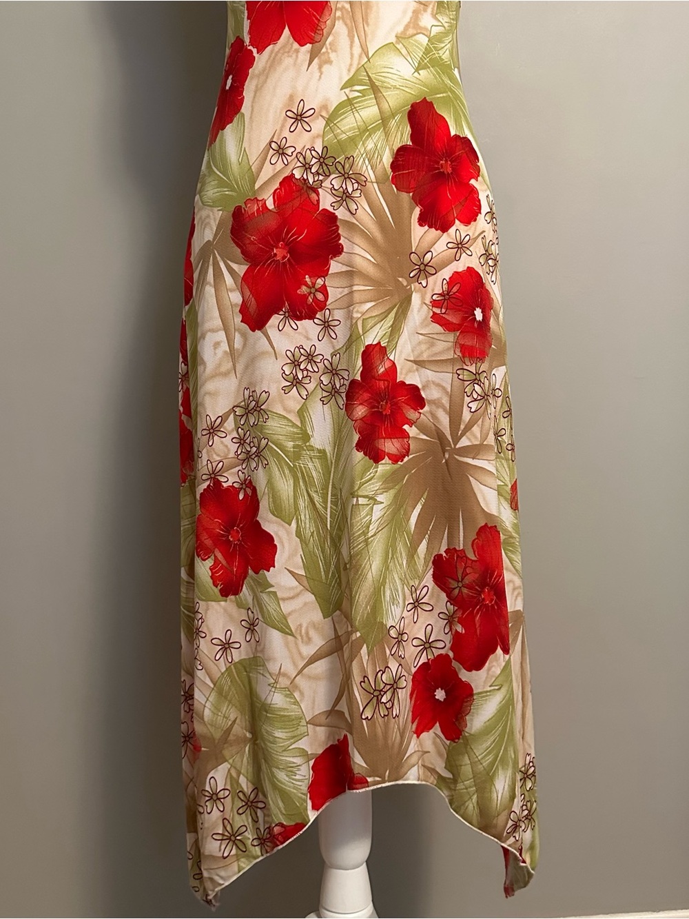 Vintage Sirens Floral Slip Dress with Pink and Green Accents - Picture 7 of 14